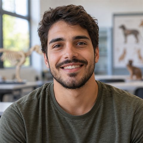 Personagem fictício Lucas, imagem gerada por IA